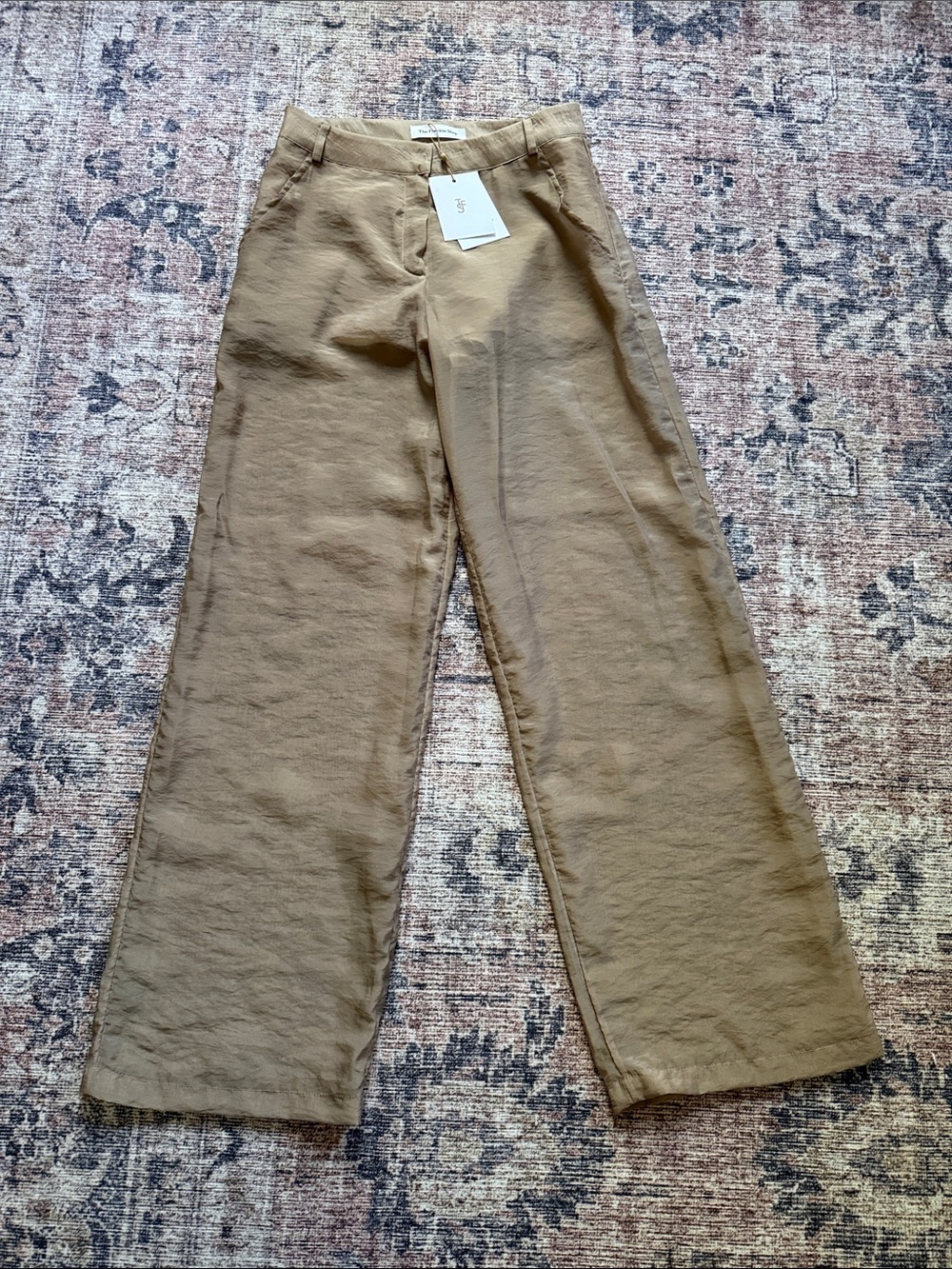The Frankie Shop Abra Sheer Trousers in Beige, size Small - Picture 7 of 8
